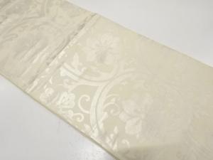 アンティーク　花唐草模様織り出し袋帯（材料）